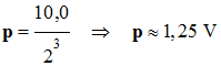 valeur du pas : 1,25 V