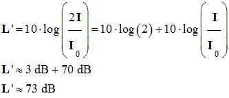 L' = 73 dB