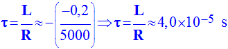 tau = 4,0 E-5 s