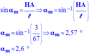 alpha m = 2,6 