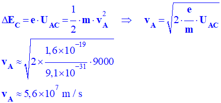 vA = 5,6 E7 m / s