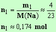 n1 = 0,174 mol