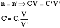 C' = C . V / V'