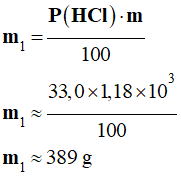 m1 = 389 g