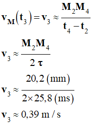 v3 = 0,39 m / s