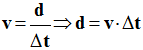 d = v x delta(t)