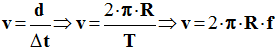 v = 2 . pi . R . f