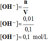 C (OH-) = 0,1 mo / L