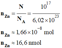 n (Zn) = 16,6 mol