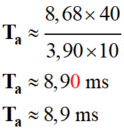 Ta = 8,9 ms