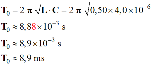 T0 = 8,9 ms