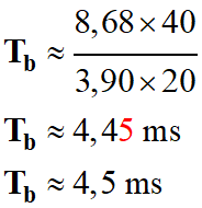 Tb = 4,5 ms