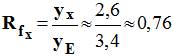 R fx = 0,76