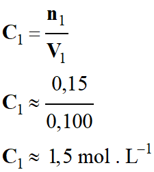 C1 = 1,5 mol / L