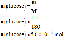 n (glucose) = 5,6 mmol