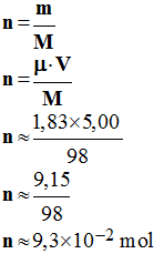 n = 93 mmol